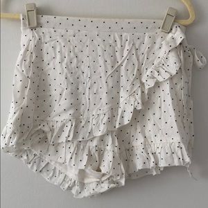 NWT ruffle skort with polka dots